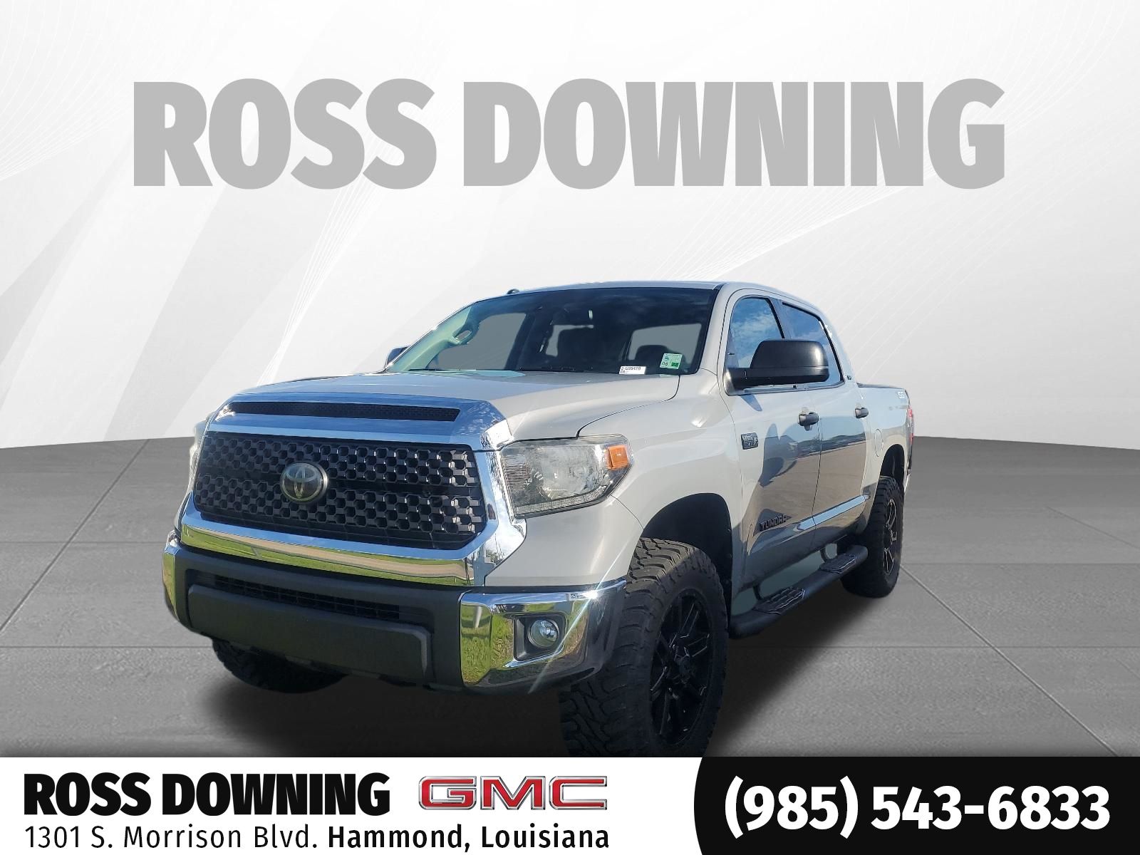 Gray 2019 Toyota Tundra SR5 CrewMax 5.7L 4WD Pickup Truck Four-Wheel Drive 6-Speed Automatic