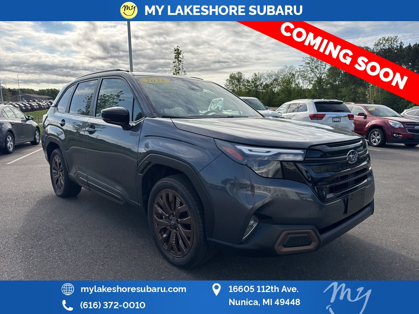 Magnetite Gray Metallic 2025 Subaru Forester Hybrid Sport AWD SUV / Crossover All-Wheel Drive Continuously Variable Transmission