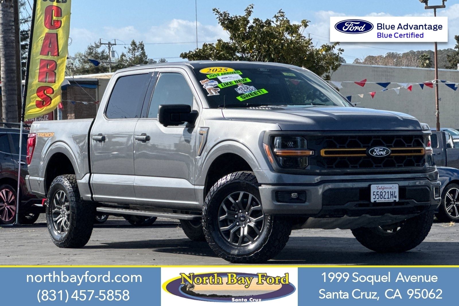 Gray Metallic 2025 Ford F-150 Tremor SuperCrew 4WD Pickup Truck Four-Wheel Drive Automatic