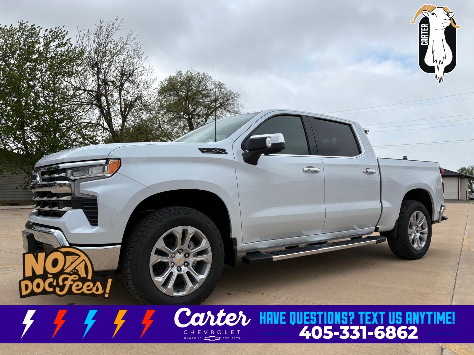 Polar White Tricoat 2026 Chevrolet Silverado 1500 LTZ Crew Cab 4WD Pickup Truck Four-Wheel Drive Automatic