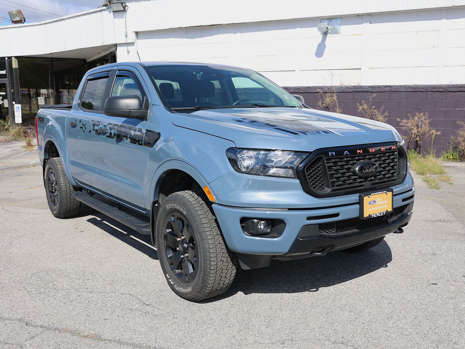 Blue (Azure Gray Metallic) 2023 Ford Ranger Pickup Truck Four-Wheel Drive Automatic