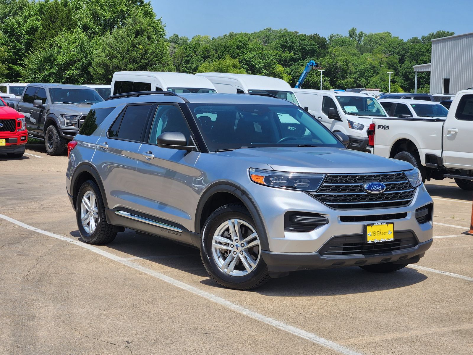 Silver Metallic 2022 Ford Explorer SUV / Crossover Rear-Wheel Drive Automatic