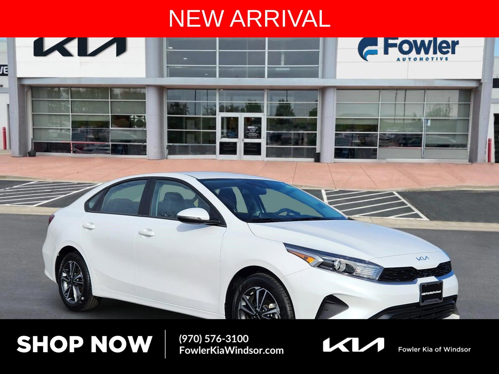 Snow White Pearl 2023 Kia Forte LXS FWD Sedan Front-Wheel Drive Continuously Variable Transmission