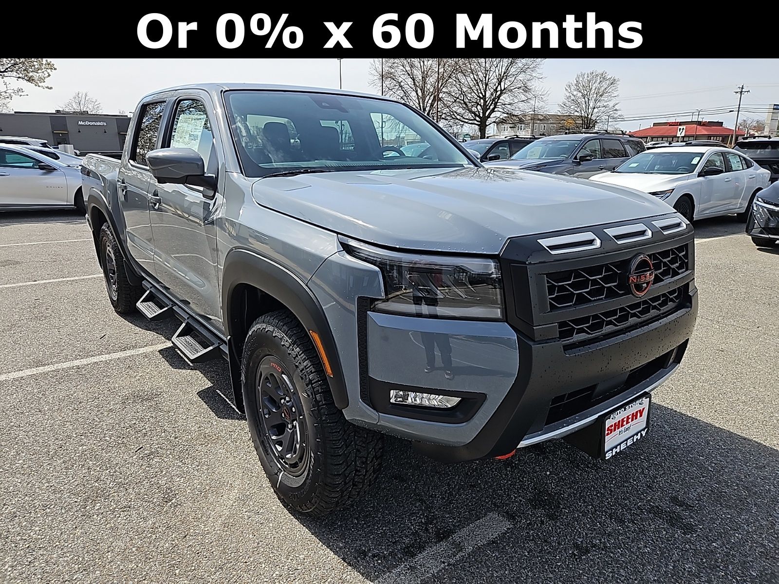 Boulder Gray 2026 Nissan Frontier PRO-4X Crew Cab 4WD Pickup Truck Four-Wheel Drive 9-Speed Automatic Overdrive