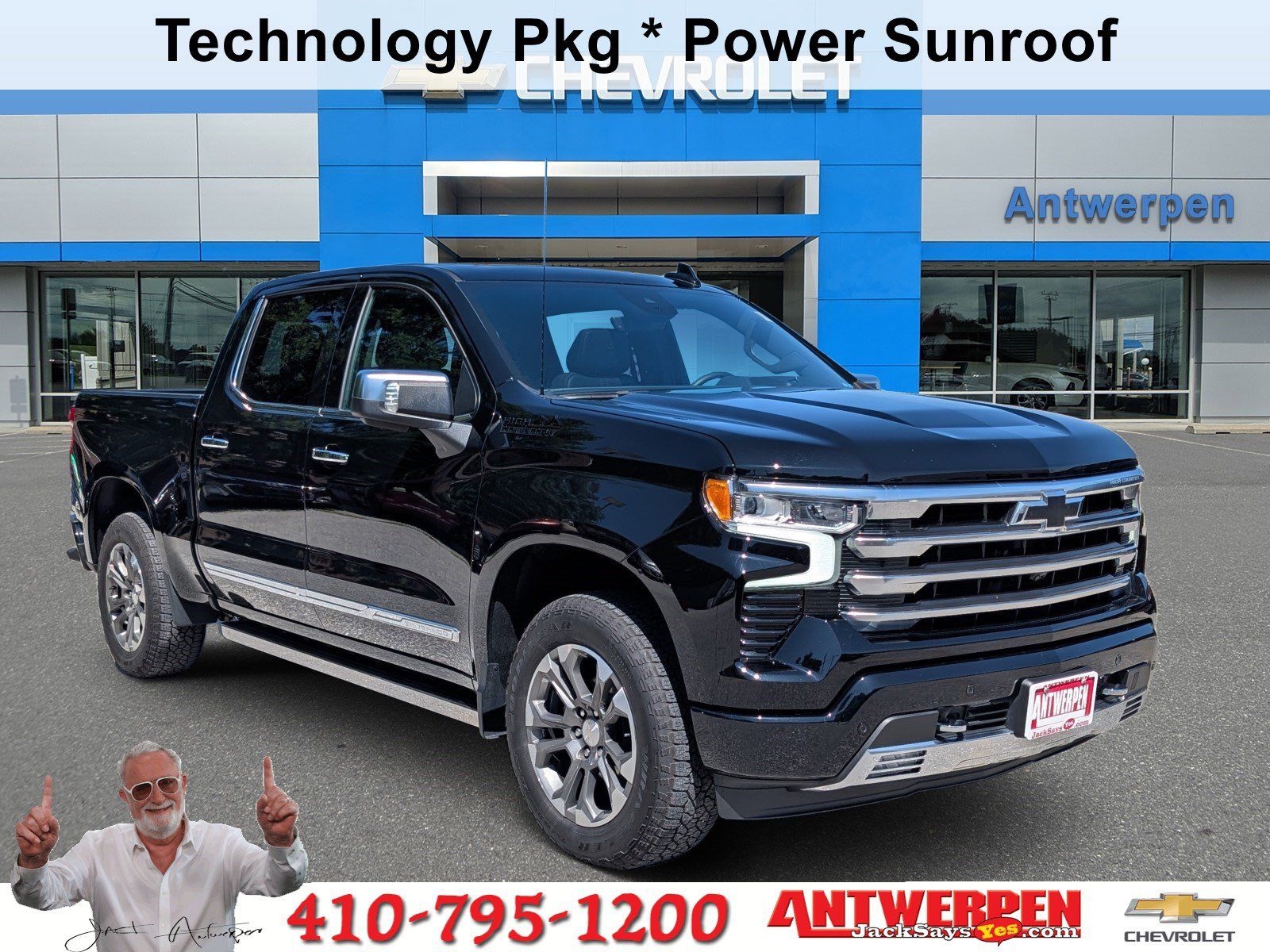 Black 2023 Chevrolet Silverado 1500 Pickup Truck Four-Wheel Drive Automatic