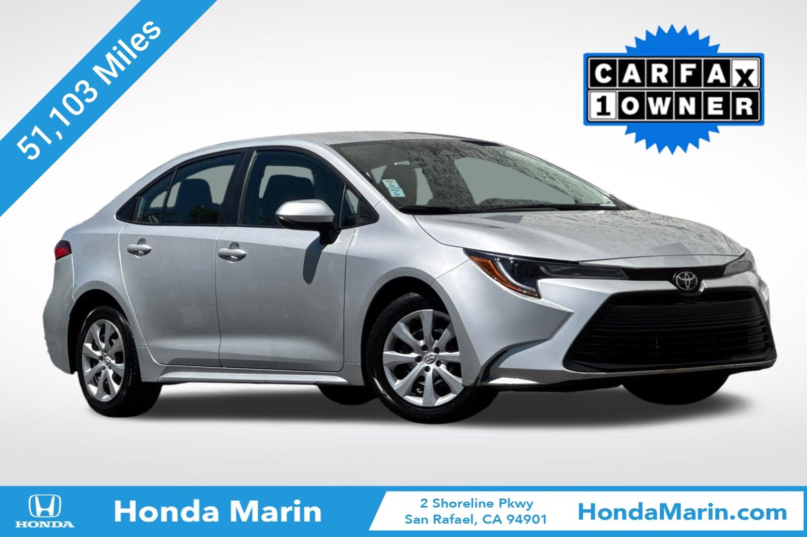 Classic Silver Metallic 2024 Toyota Corolla Sedan Front-Wheel Drive Continuously Variable Transmission