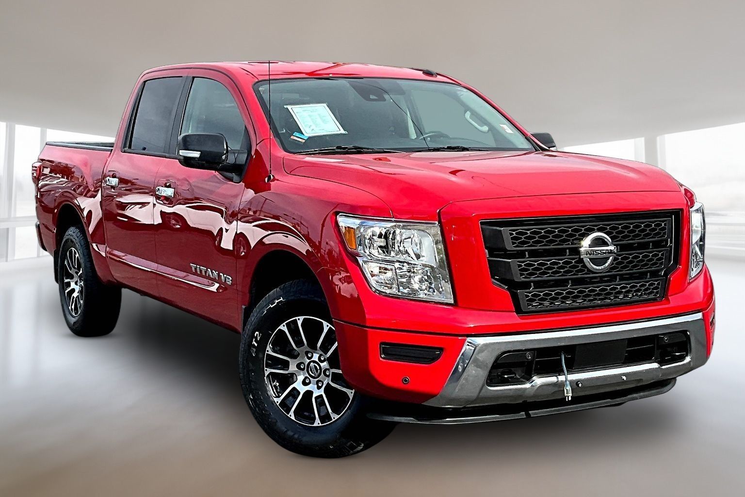 Red Alert 2020 Nissan Titan SV Crew Cab 4WD Pickup Truck Four-Wheel Drive 9-Speed Automatic