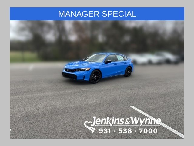Boost Blue Pearl 2026 Honda Civic Hatchback Hatchback Front-Wheel Drive Continuously Variable Transmission