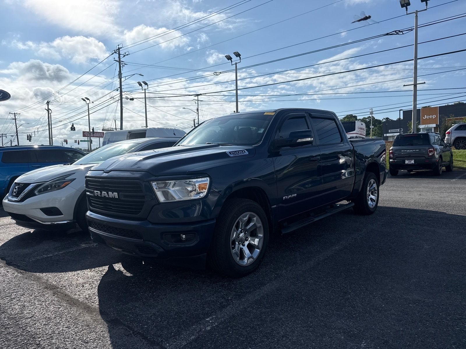 Patriot Blue Pearlcoat 2019 RAM 1500 Pickup Truck Four-Wheel Drive 8-Speed Automatic