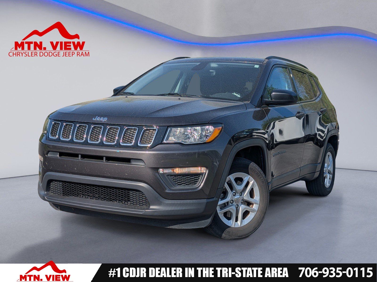 Gray (Granite Crystal Metallic Clearcoat) 2018 Jeep Compass Sport FWD SUV / Crossover Front-Wheel Drive 6-Speed Automatic