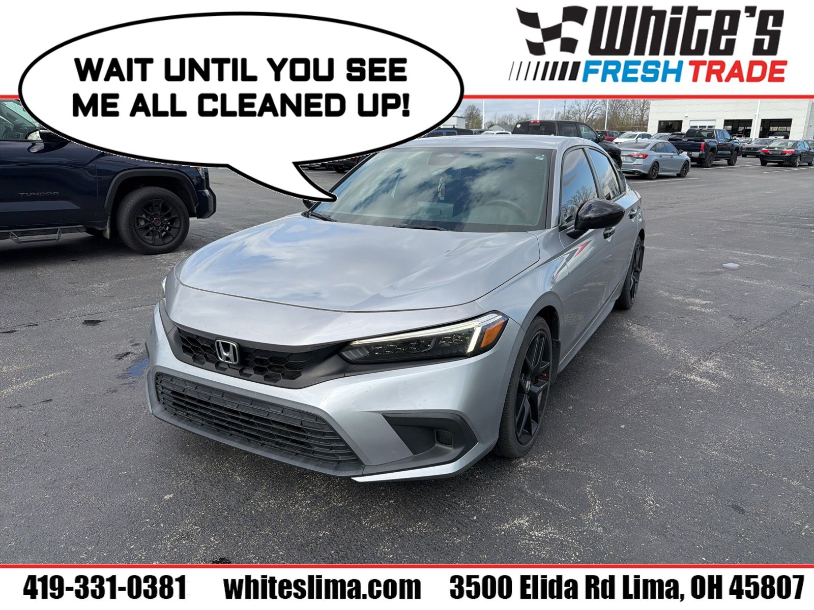 Gray 2022 Honda Civic Hatchback Sport FWD Hatchback Front-Wheel Drive Continuously Variable Transmission