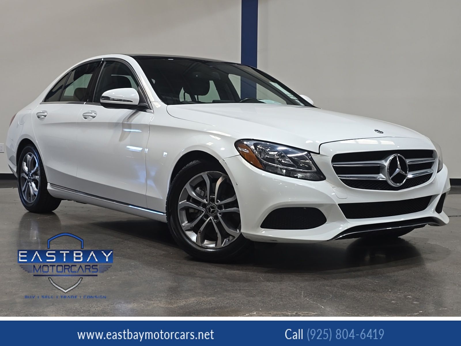 White 2018 Mercedes-Benz C-Class Sedan Rear-Wheel Drive 9-Speed Automatic