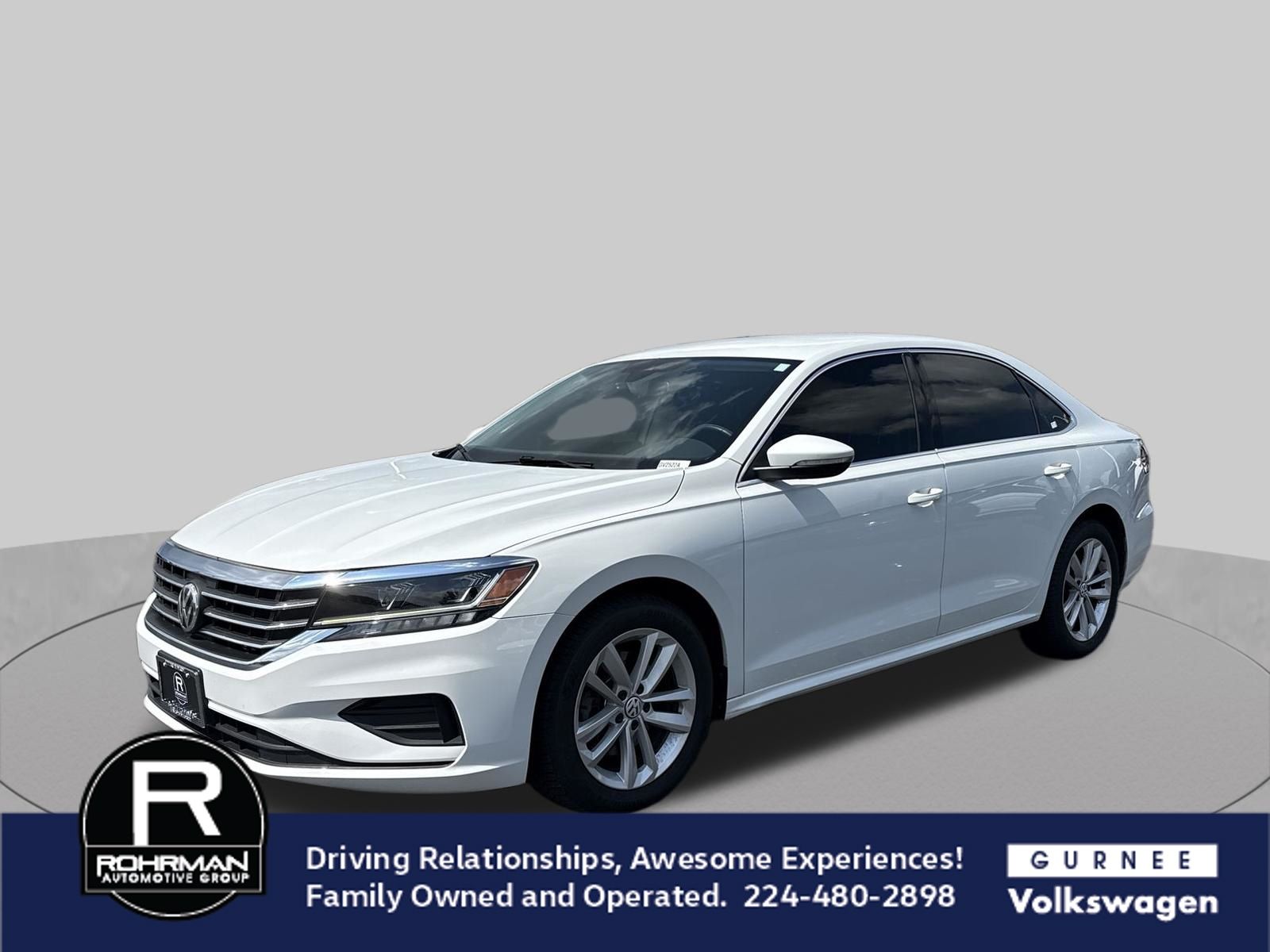 Pure White 2020 Volkswagen Passat Sedan Front-Wheel Drive 6-Speed Automatic
