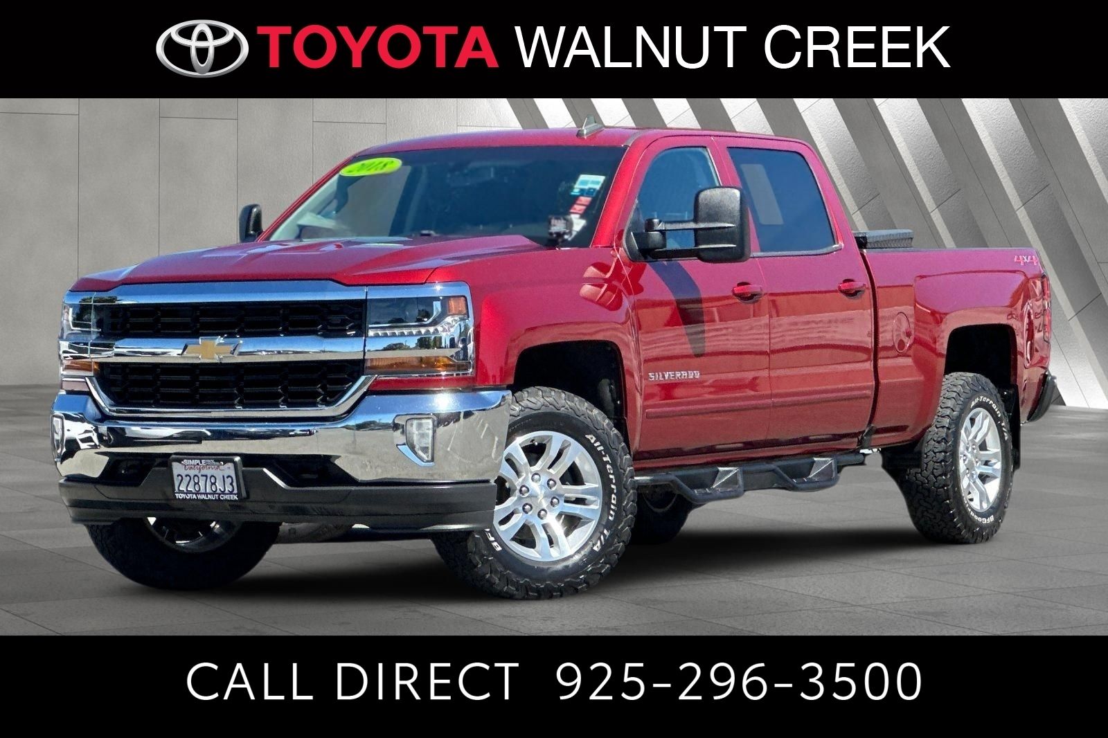 Cajun Red Tintcoat 2018 Chevrolet Silverado 1500 LT Crew Cab 4WD Pickup Truck Four-Wheel Drive 6-Speed Automatic Overdrive