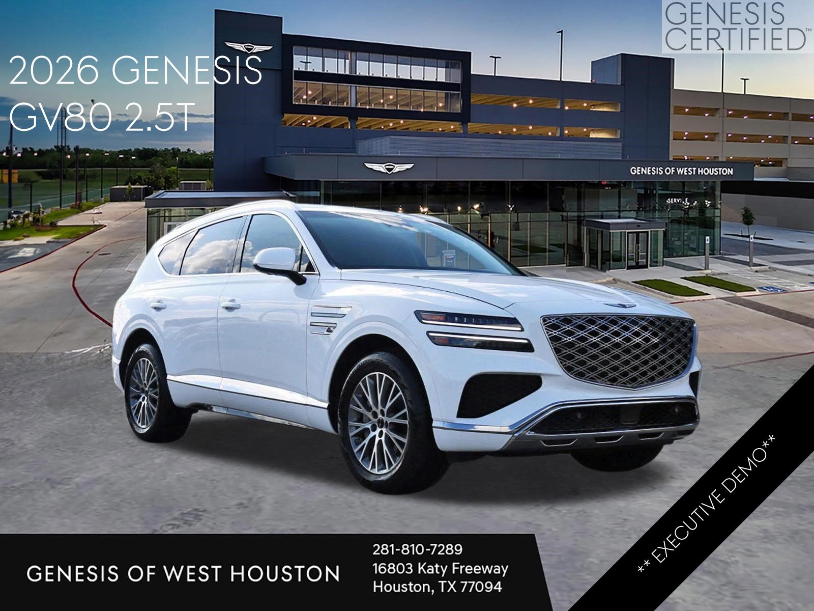 Alta White 2026 Genesis GV80 SUV / Crossover Rear-Wheel Drive 8-Speed Automatic