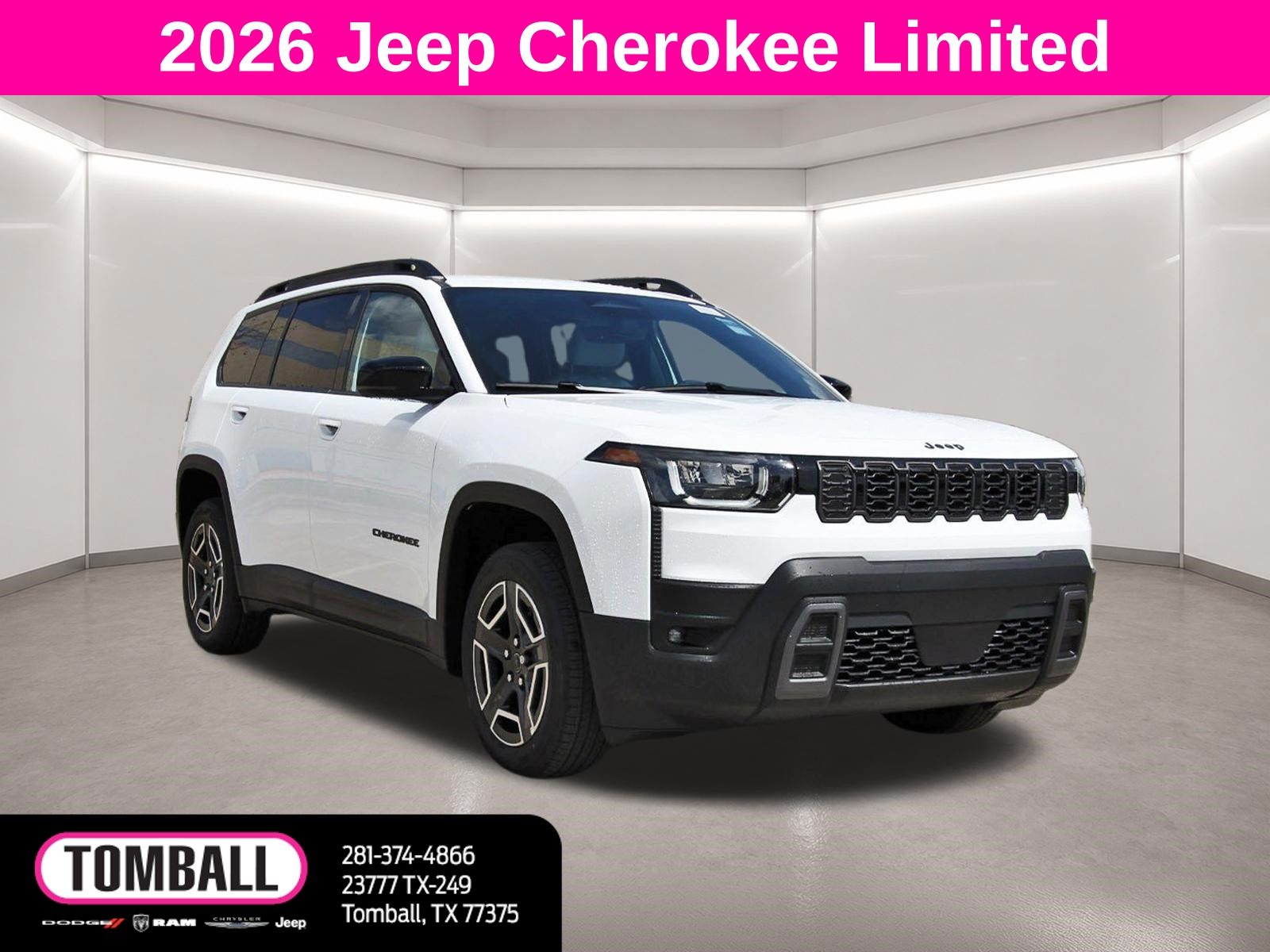 Bright White Clearcoat 2026 Jeep Cherokee SUV / Crossover Four-Wheel Drive Continuously Variable Transmission