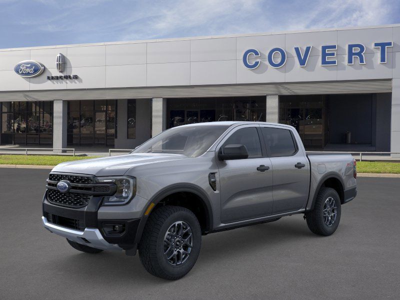 Gray Metallic 2026 Ford Ranger XLT SuperCrew 4WD Pickup Truck Four-Wheel Drive Automatic