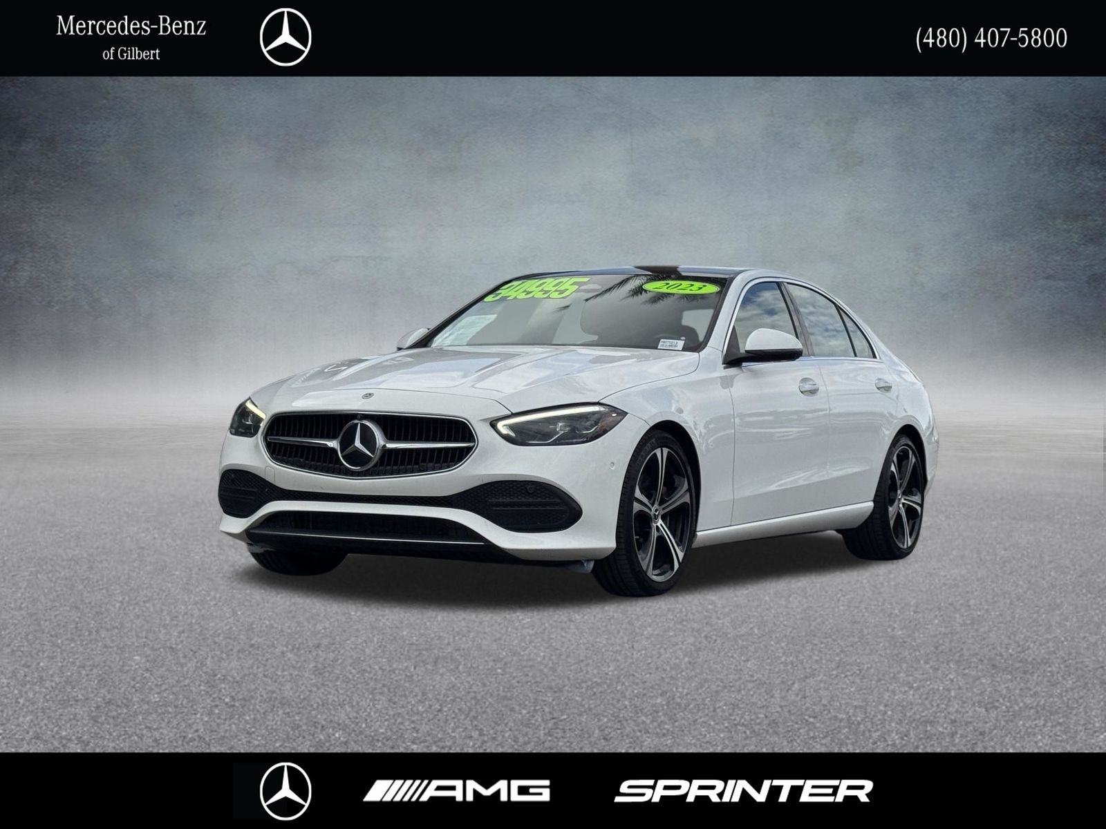 Polar White 2023 Mercedes-Benz C-Class Sedan Rear-Wheel Drive 9-Speed Automatic