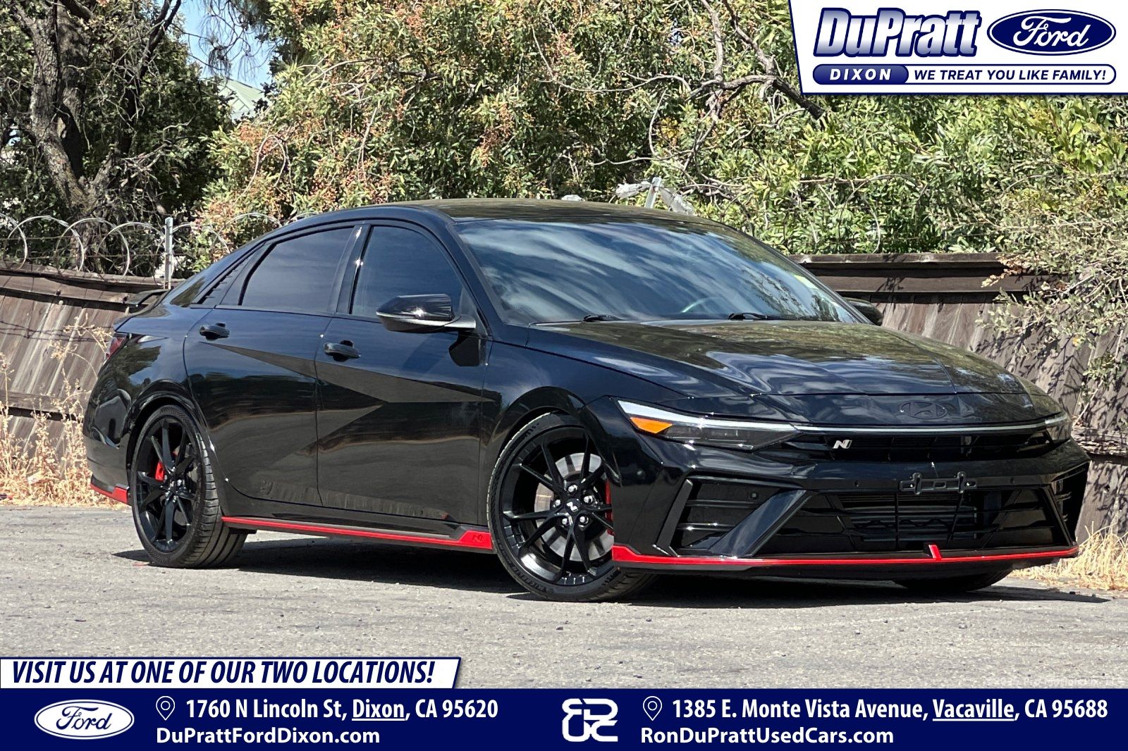 Abyss Black 2025 Hyundai Elantra N Sedan Front-Wheel Drive 6-Speed Manual
