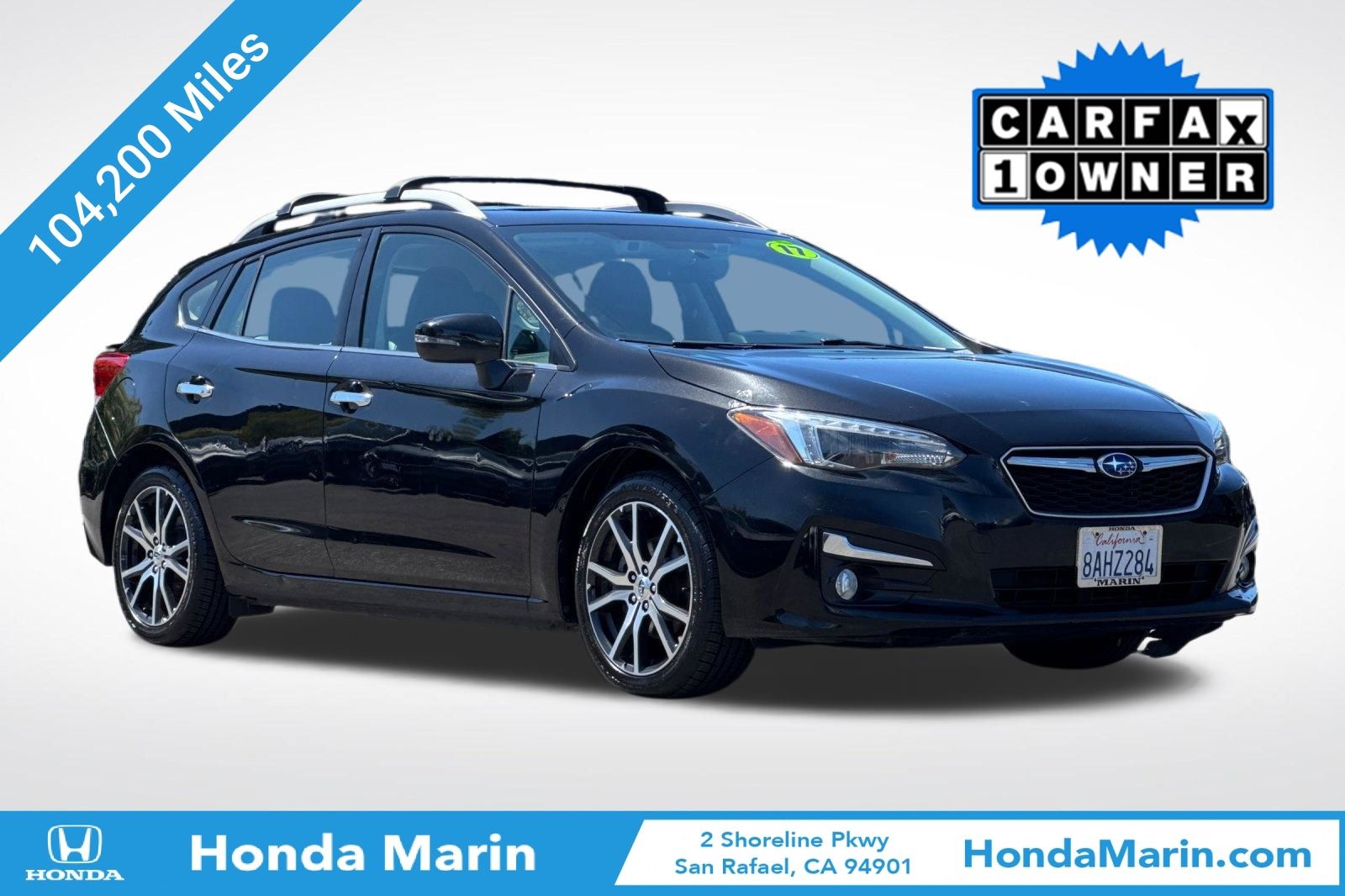 Crystal Black Silica 2017 Subaru Impreza Hatchback All-Wheel Drive Continuously Variable Transmission