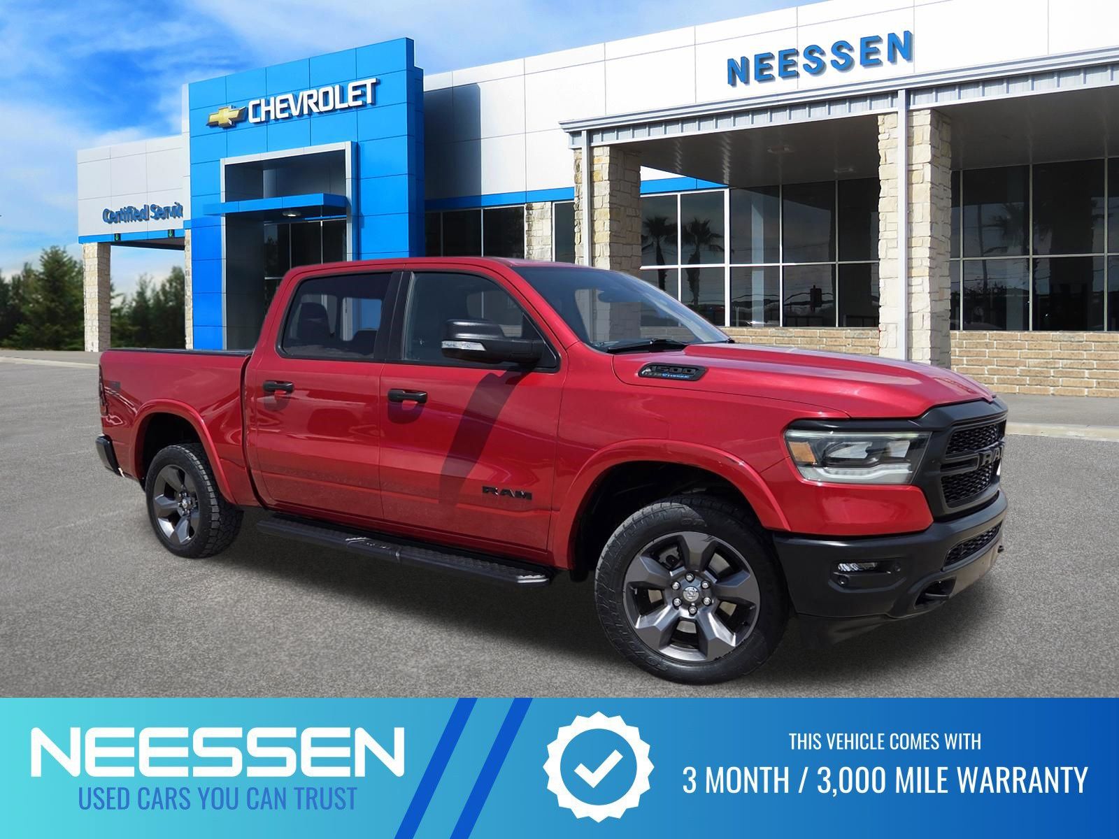 Red Line 2022 RAM 1500 Big Horn Crew Cab 4WD Pickup Truck Four-Wheel Drive 8-Speed Automatic