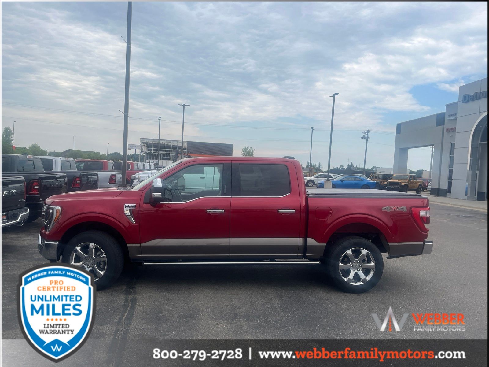 Rapid Red Metallic Tinted Clearcoat 2022 Ford F-150 Pickup Truck Four-Wheel Drive Automatic