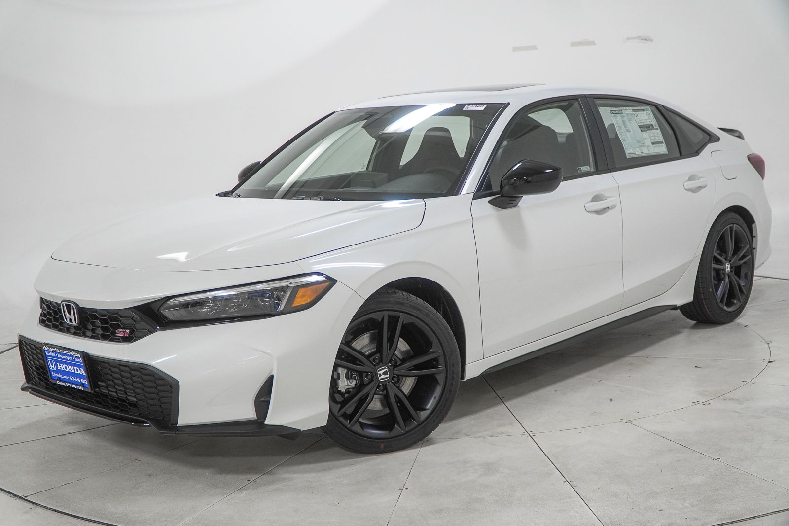 Platinum White Pearl 2026 Honda Civic Sedan Front-Wheel Drive 6-Speed Manual