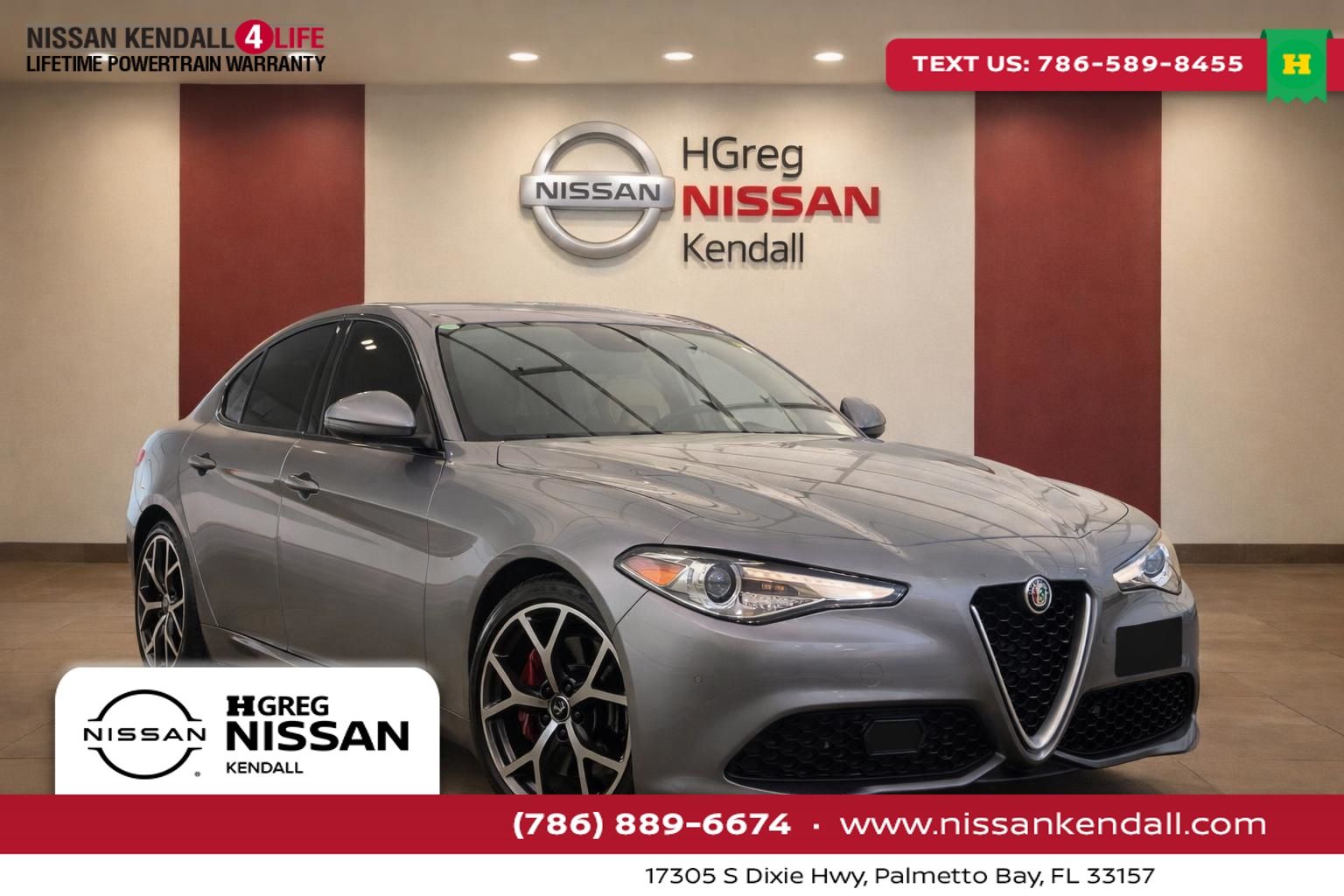 Gray Metallic 2019 Alfa Romeo Giulia Ti RWD Sedan Rear-Wheel Drive 8-Speed Automatic