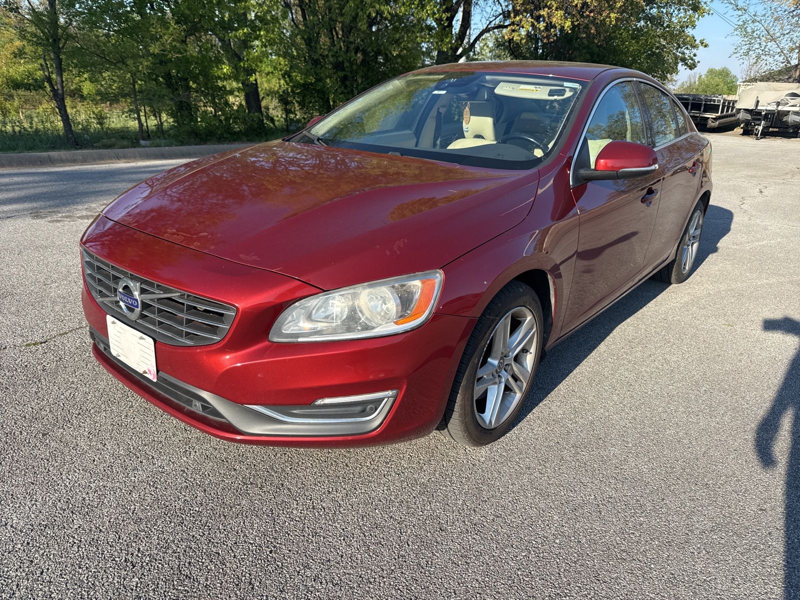 Flamenco Red Metallic 2015 Volvo S60 T5 Premier Plus Sedan Front-Wheel Drive Automatic