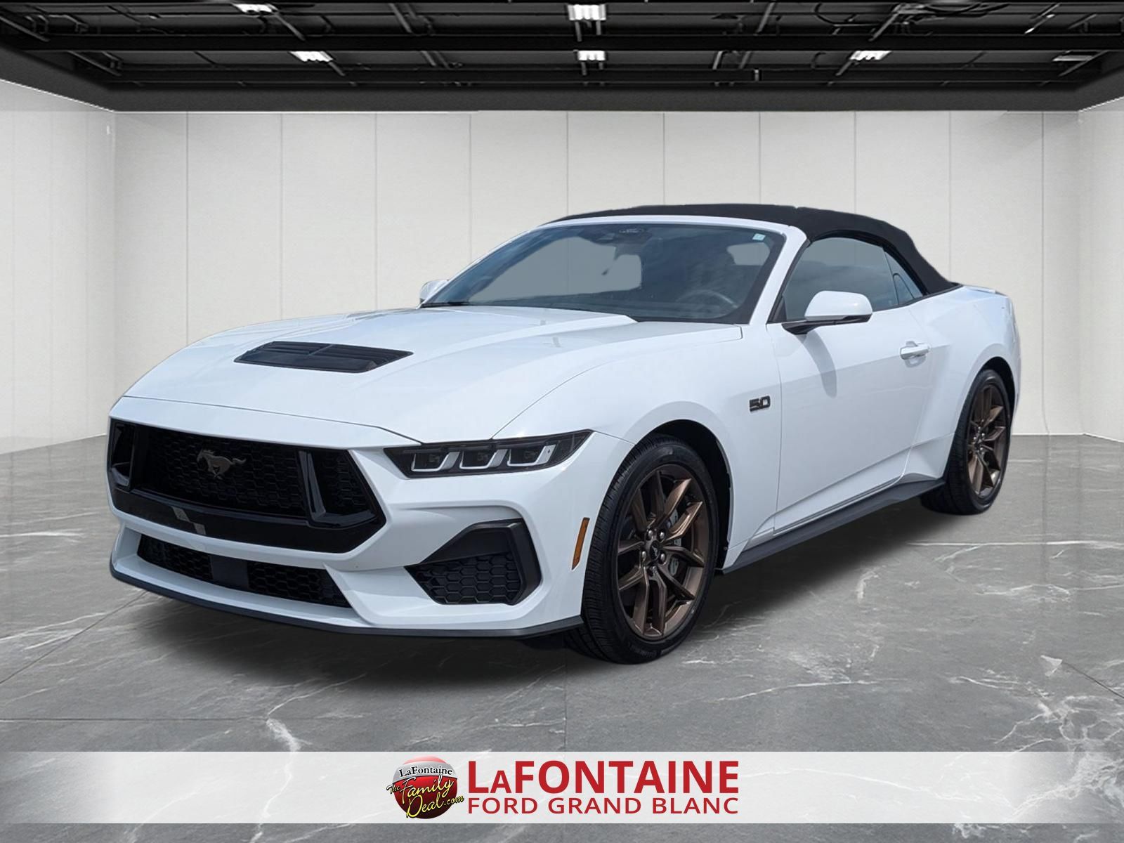 Oxford White 2024 Ford Mustang GT Premium Convertible RWD Convertible Rear-Wheel Drive Automatic