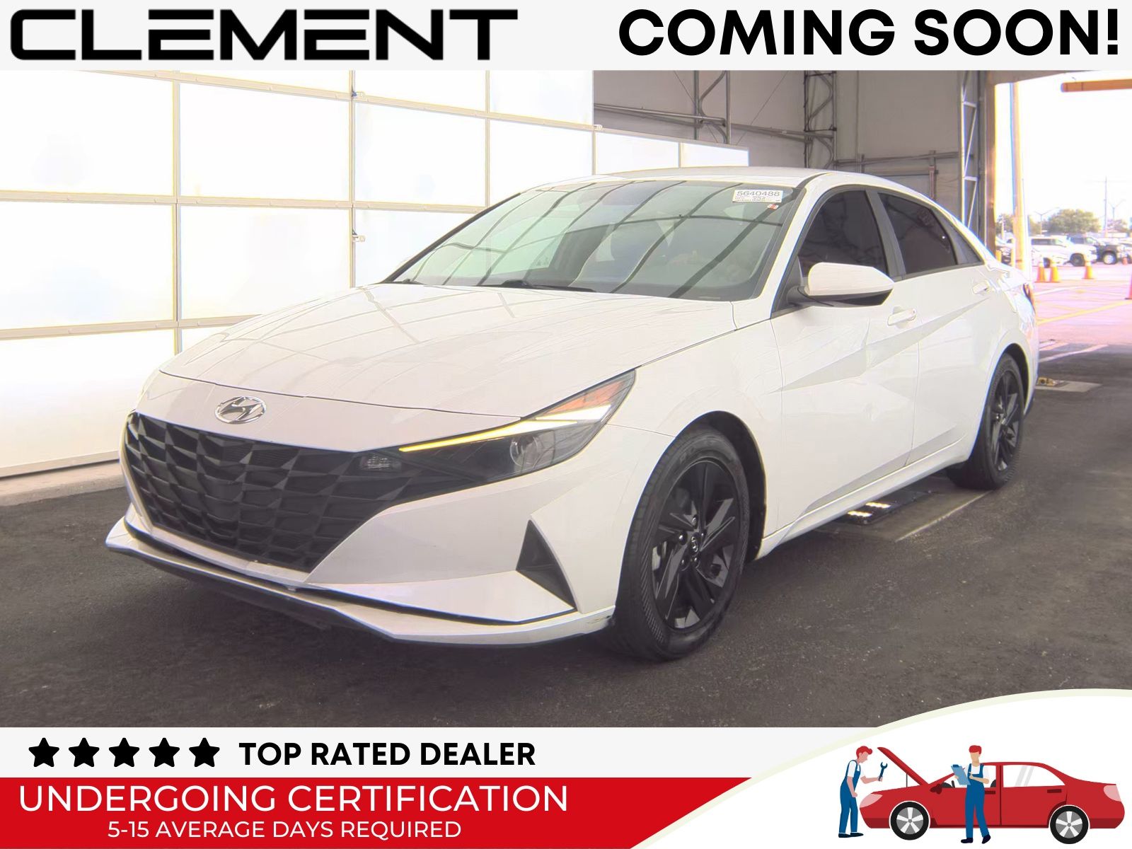 Quartz White 2021 Hyundai Elantra Sedan Front-Wheel Drive Continuously Variable Transmission