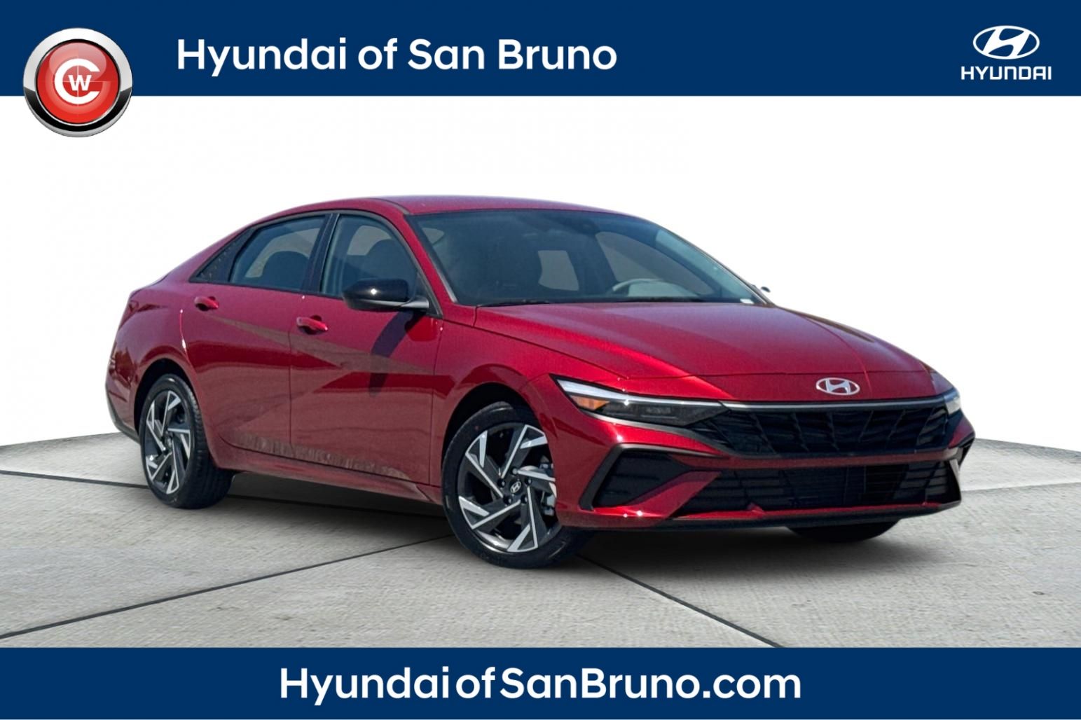 Ultimate Red 2025 Hyundai Elantra Sedan Front-Wheel Drive Continuously Variable Transmission
