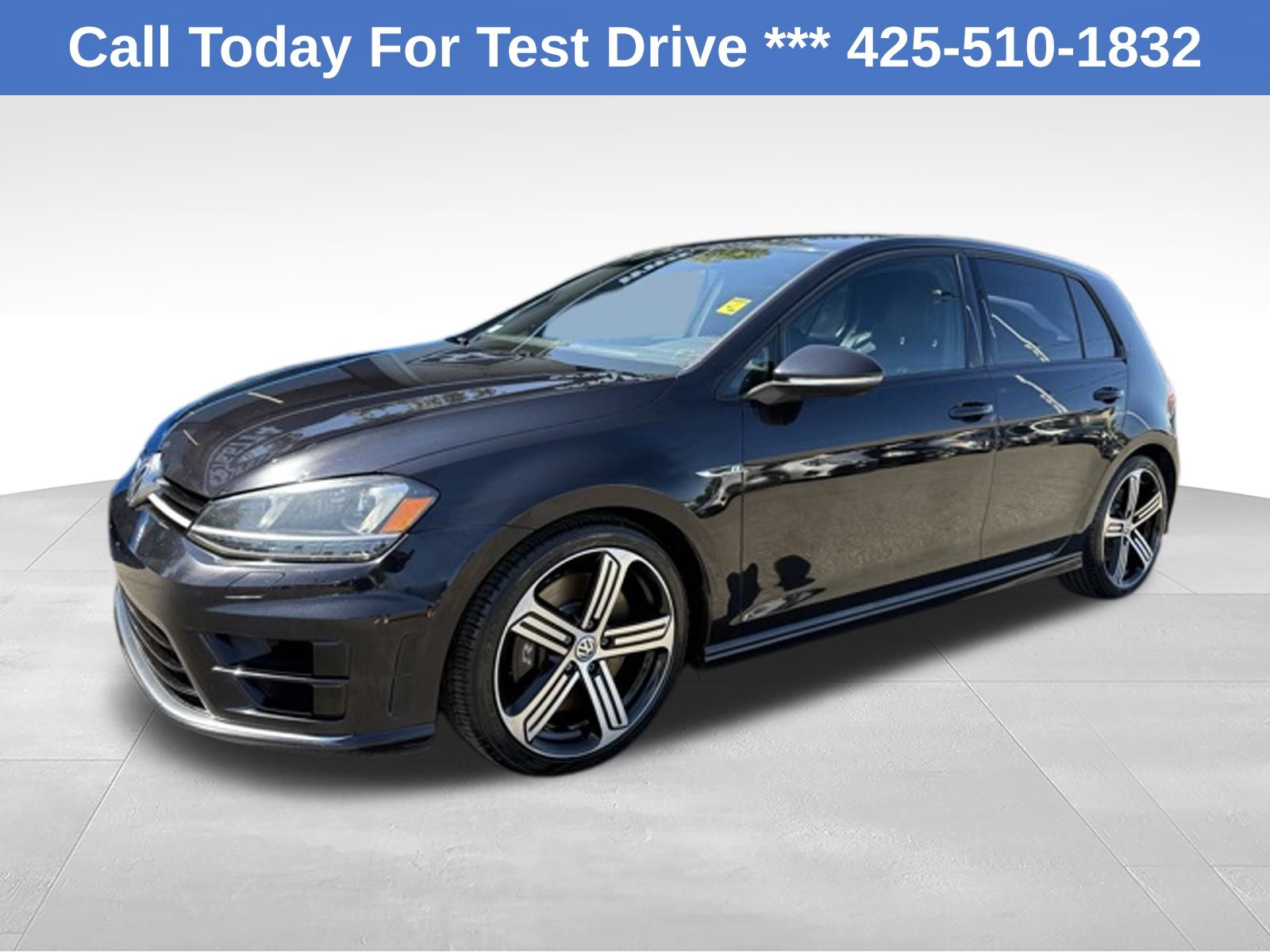 Black 2016 Volkswagen Golf R Hatchback All-Wheel Drive 6-Speed Dual Clutch