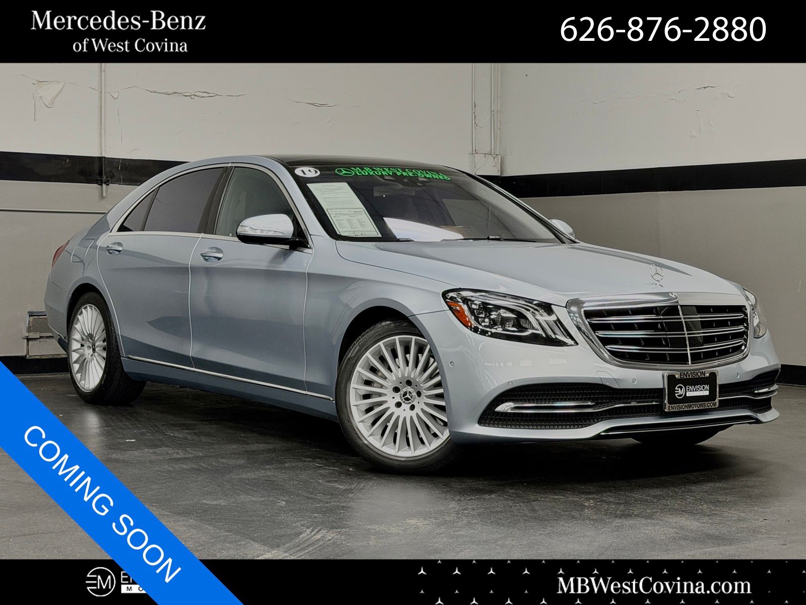 Diamond Silver 2019 Mercedes-Benz S-Class S 560 RWD Sedan Rear-Wheel Drive 9-Speed Automatic