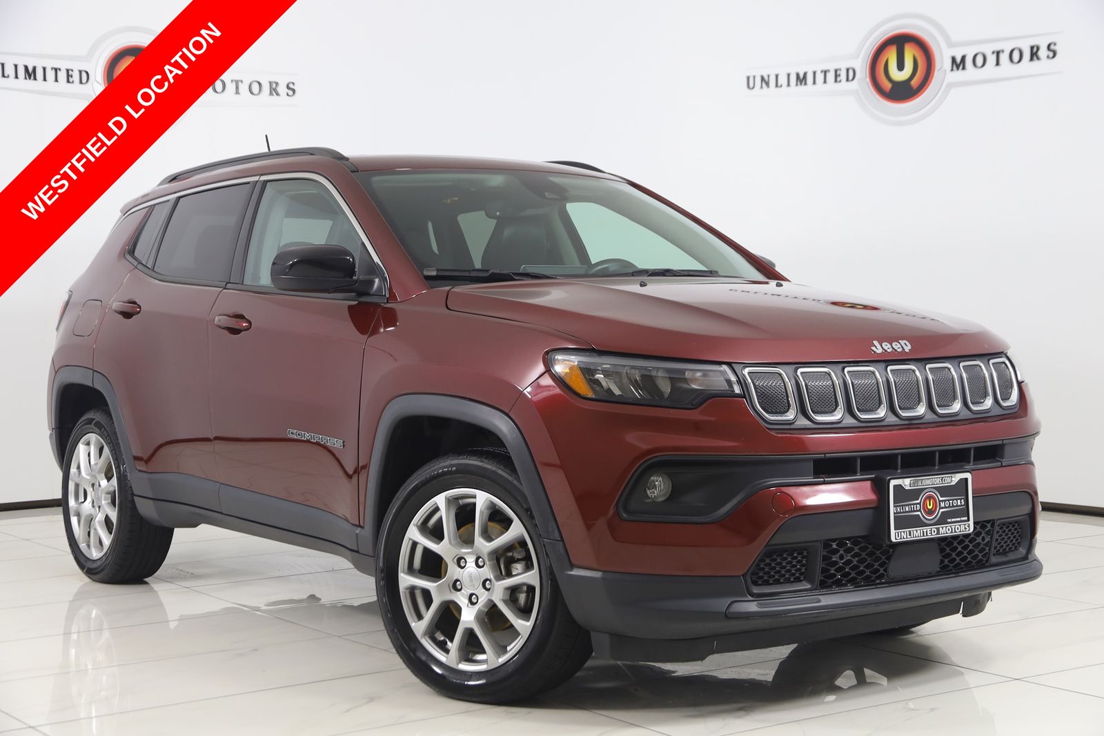 Velvet Red Pearlcoat 2022 Jeep Compass SUV / Crossover Four-Wheel Drive 9-Speed Automatic