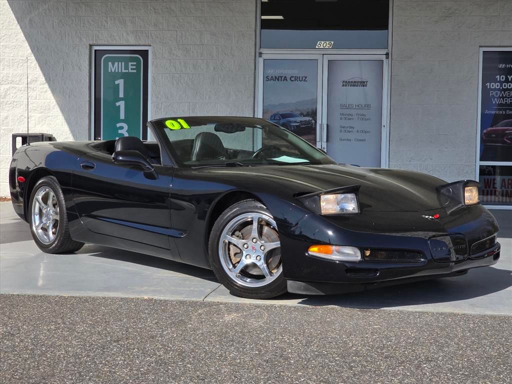Black 2001 Chevrolet Corvette Convertible RWD Convertible Rear-Wheel Drive 4-Speed Automatic Overdrive