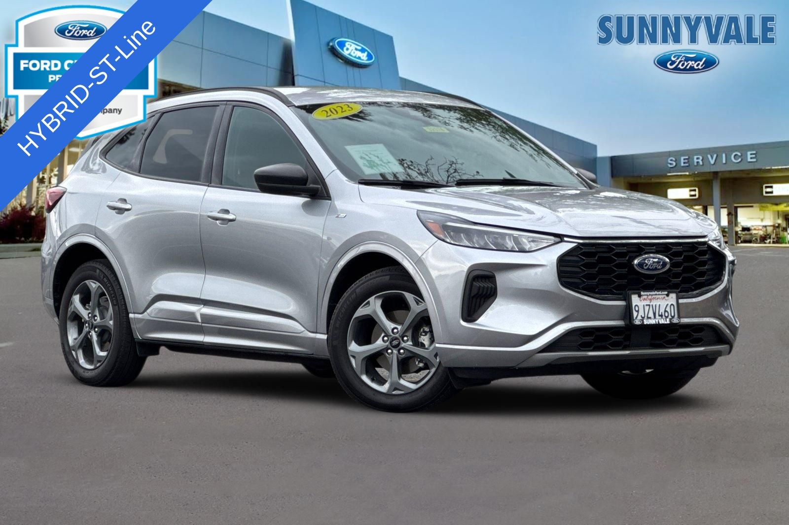 Silver Metallic 2023 Ford Escape Hybrid ST-Line FWD SUV / Crossover Front-Wheel Drive Continuously Variable Transmission