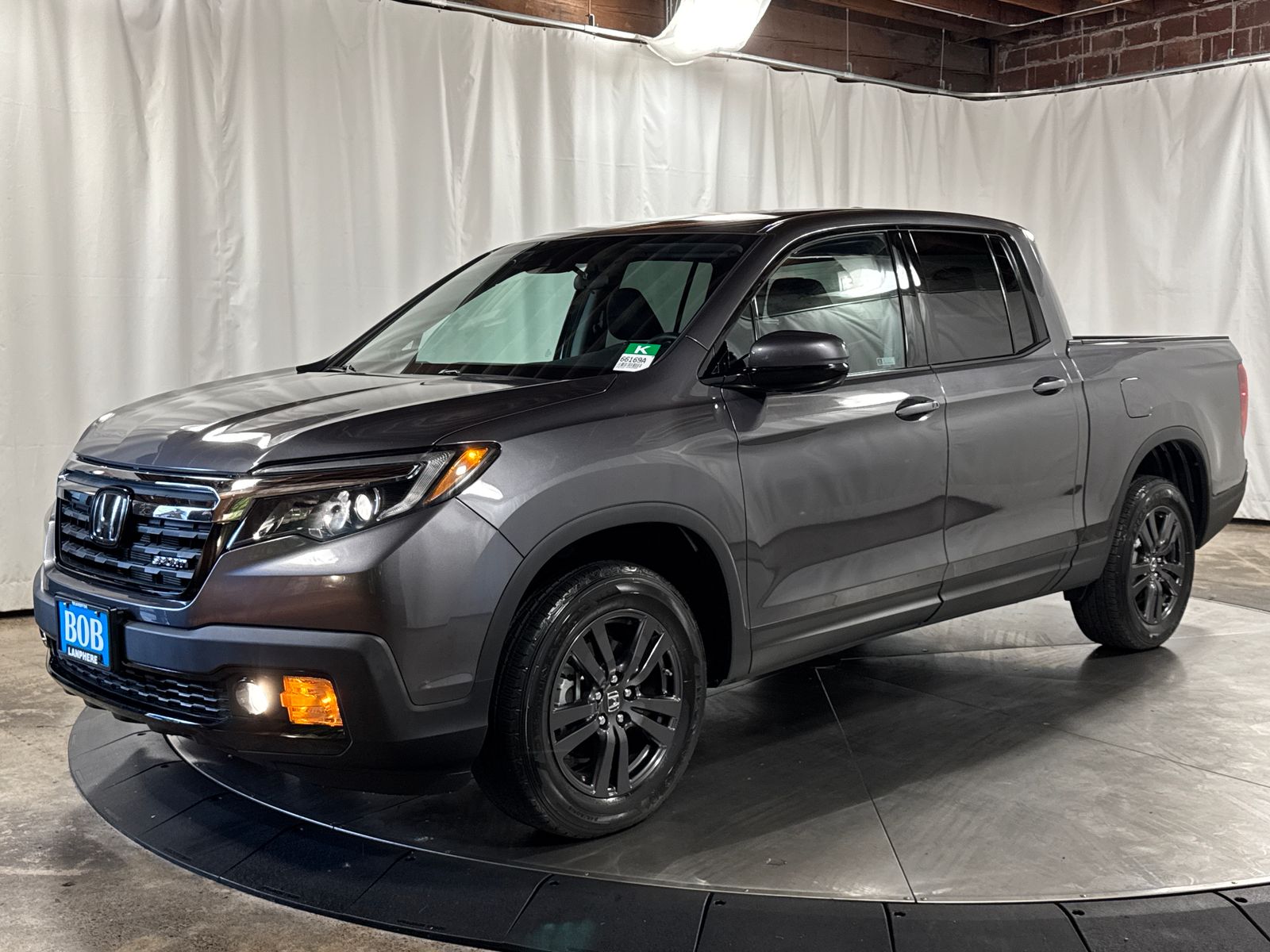 Gray (Modern Steel Metallic) 2020 Honda Ridgeline Pickup Truck All-Wheel Drive 9-Speed Automatic