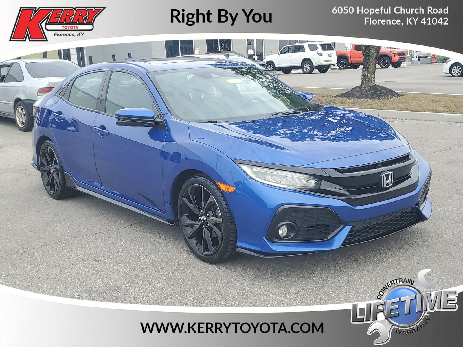 Blue 2017 Honda Civic Hatchback Hatchback Front-Wheel Drive Continuously Variable Transmission