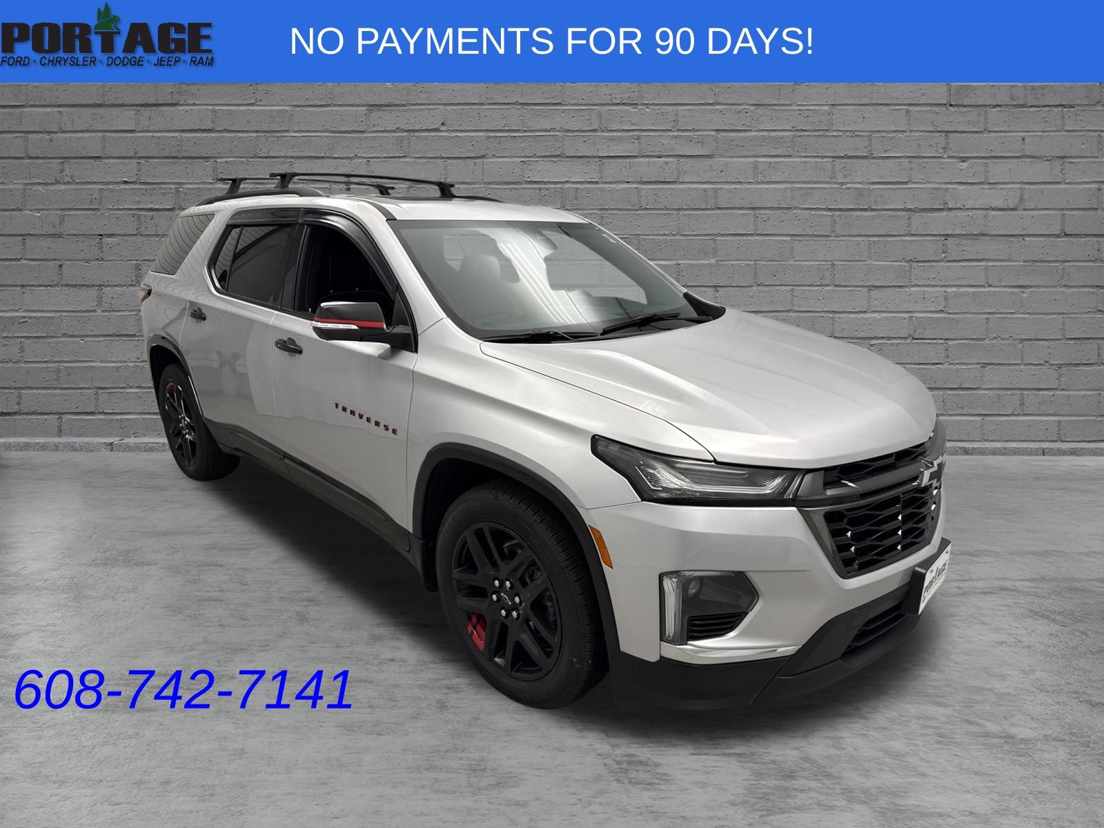Silver Ice Metallic 2022 Chevrolet Traverse SUV / Crossover Four-Wheel Drive 9-Speed Automatic