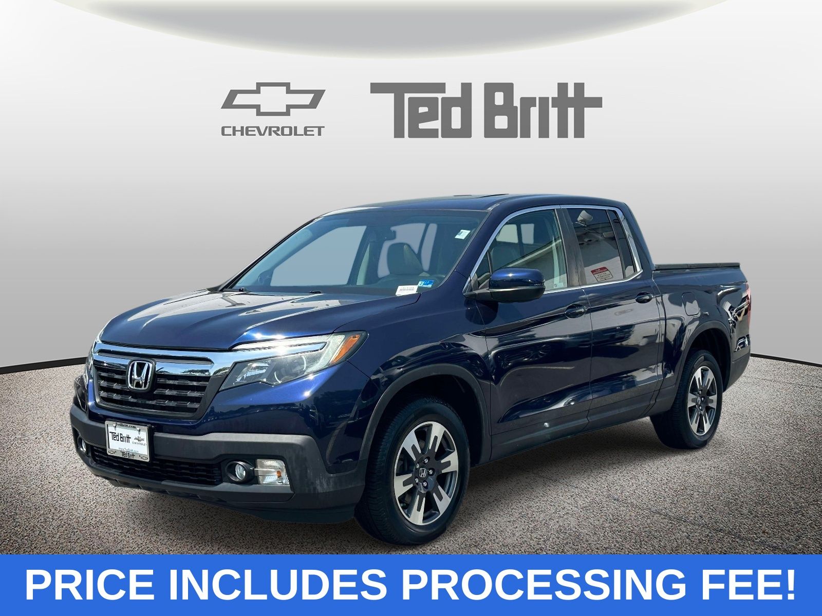 Blue 2019 Honda Ridgeline Pickup Truck All-Wheel Drive 6-Speed Automatic