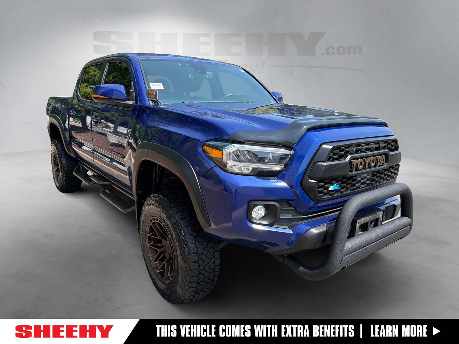 Blue 2022 Toyota Tacoma Pickup Truck Four-Wheel Drive 6-Speed Manual