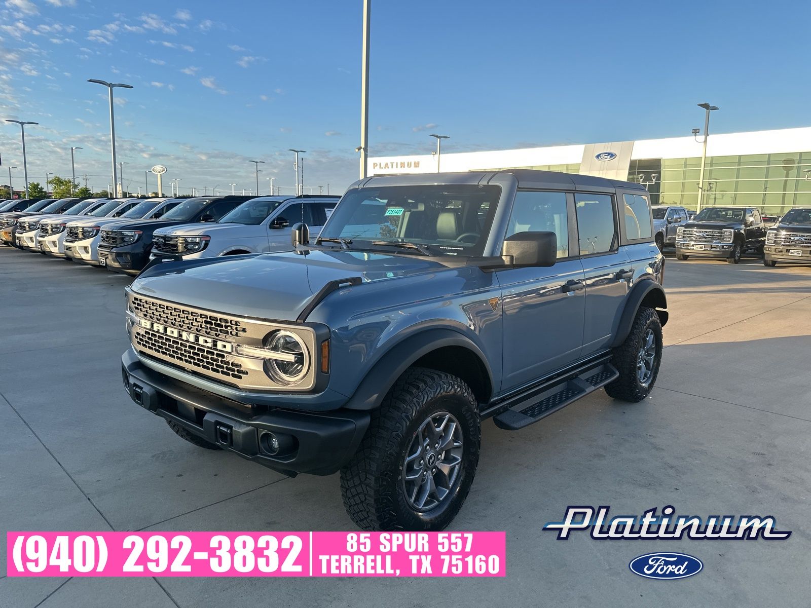 Blue (Azure Gray Metallic) 2025 Ford Bronco SUV / Crossover Four-Wheel Drive Automatic