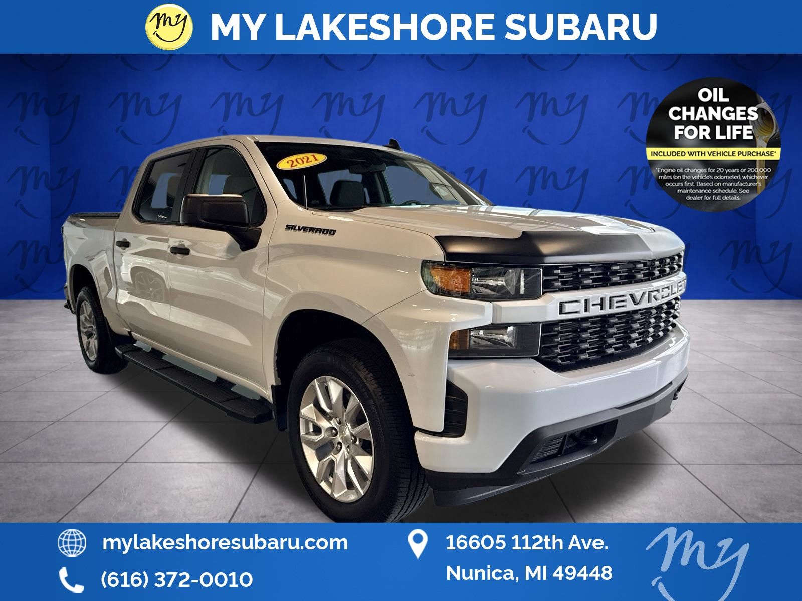 Summit White 2021 Chevrolet Silverado 1500 Pickup Truck Four-Wheel Drive 8-Speed Automatic