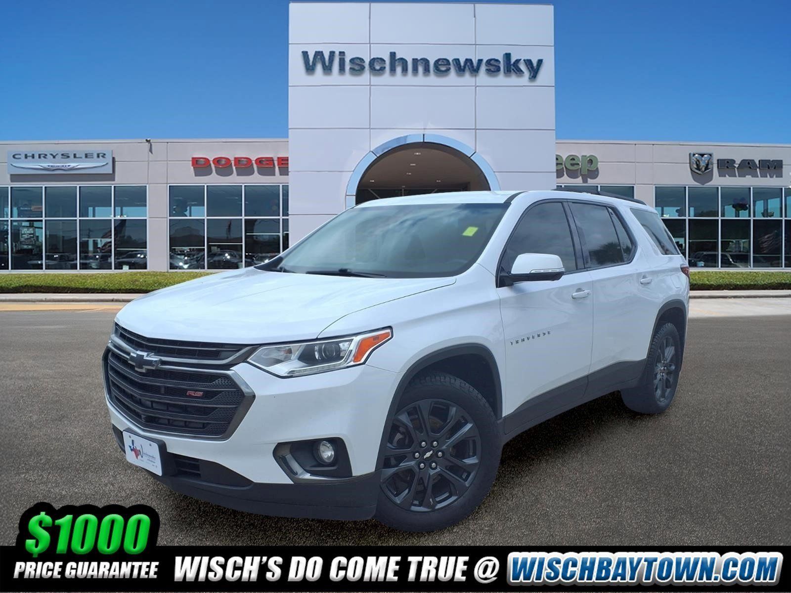 2020 Chevrolet Traverse RS White at Bayway Chrysler Dodge Jeep Ram