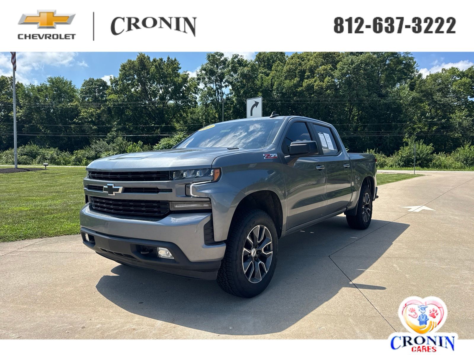 Gray (Satin Steel Metallic) 2021 Chevrolet Silverado 1500 Pickup Truck Four-Wheel Drive Automatic