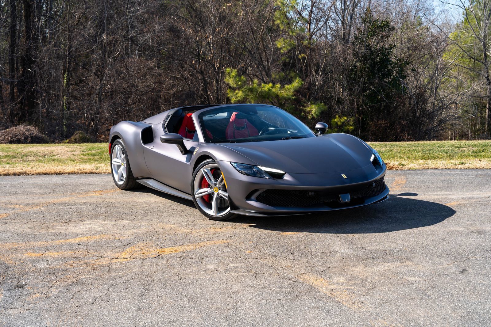 Grigio Opaco 2023 Ferrari 296 GTS Convertible Rear-Wheel Drive 8-Speed Dual Clutch
