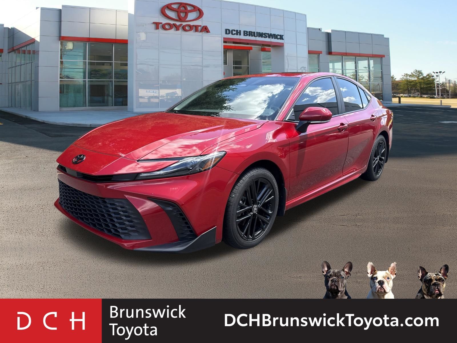 Red 2025 Toyota Camry Sedan All-Wheel Drive Continuously Variable Transmission