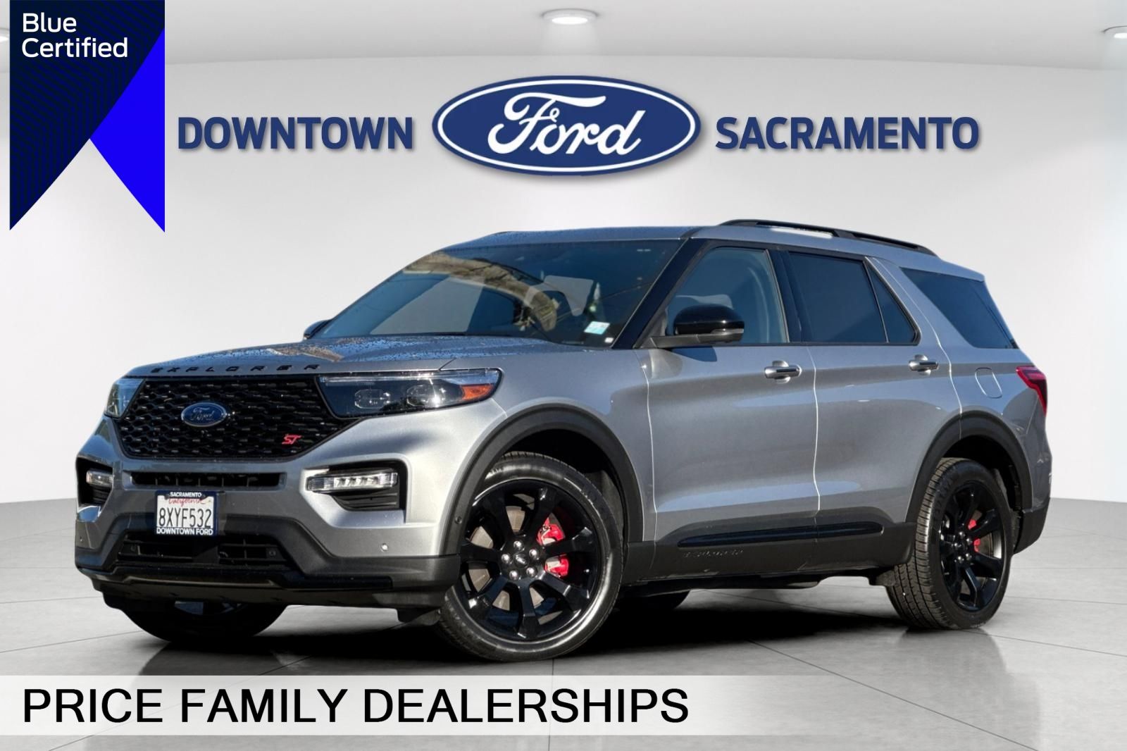 Iconic Silver Metallic 2021 Ford Explorer ST AWD SUV / Crossover All-Wheel Drive Automatic