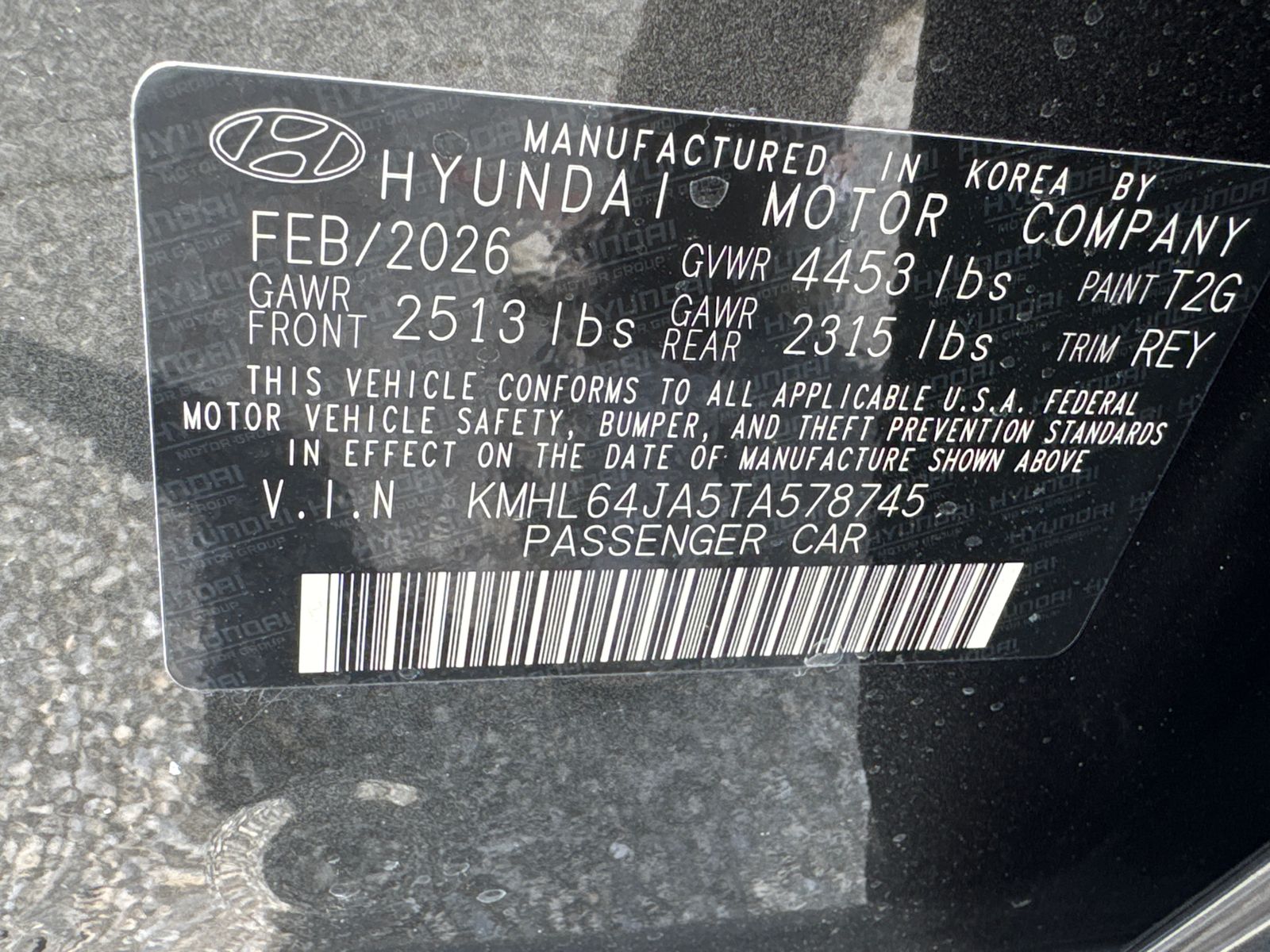 New 2026 Gray Hyundai SEL Sport image 33